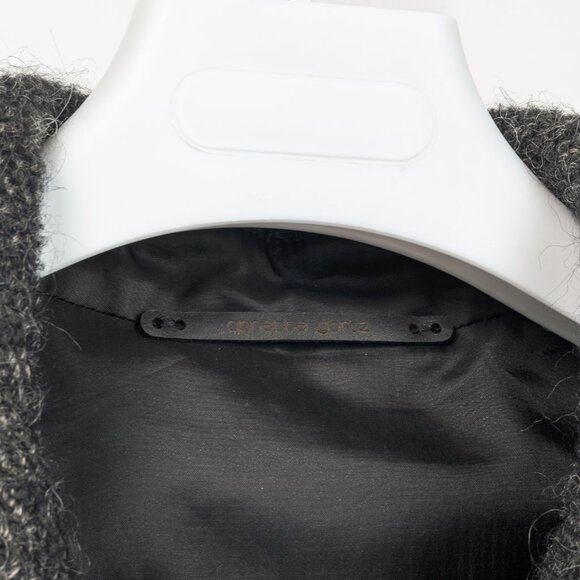 Annette Gortz AW/16 Mona Charcoal Wool-Blend Frayed-Hem Jacket - Picture 7 of 10